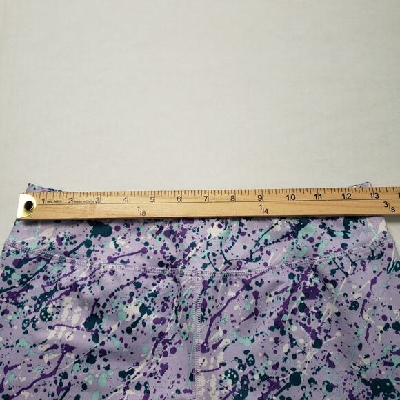 Athletic Works Leggings Girls XL 14-16 Purple Multicolor Paint Splatter Active - Picture 4 of 14
